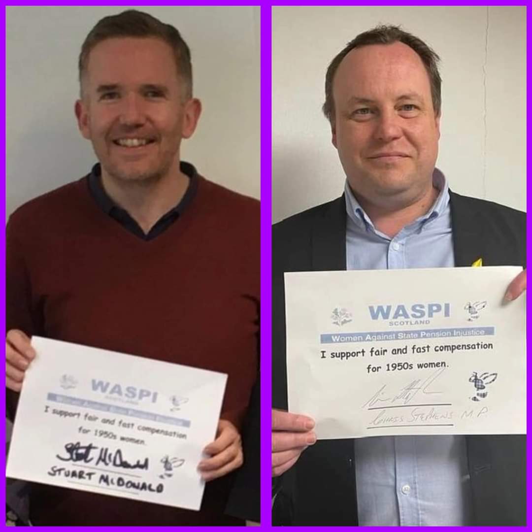 Thank you @Stuart_McDonald @ChrisStephens for signing a pledge to support #fairandfastcompensation to all #1950sBornWomen and for attending @JimShannonMP debate on 12/03/24 #notgoingaway 
Visit our website for up to date news and to see our supporters 
waspicampaign2018.co.uk