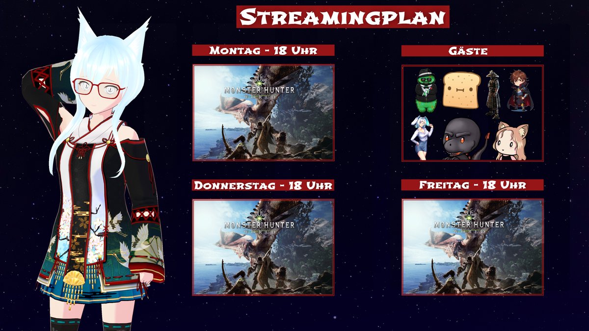 NiwaVt's tweet photo. Wir sind auf der Zielgeraten was unseren #Streamingplan angeht ^o^
Mit Monster sind wir gut bedient, genauso wie mit unseren Gästen <3
Eisjack & @SentoNousagi & der beeste
Mr_Supertoast & Godzilla & SirCranel
@WaffelkatzeLV12 & @Amoebos & @ShinueyAstra
#twitchgerman #nerd https://t.co/w3oyt4N8Mc