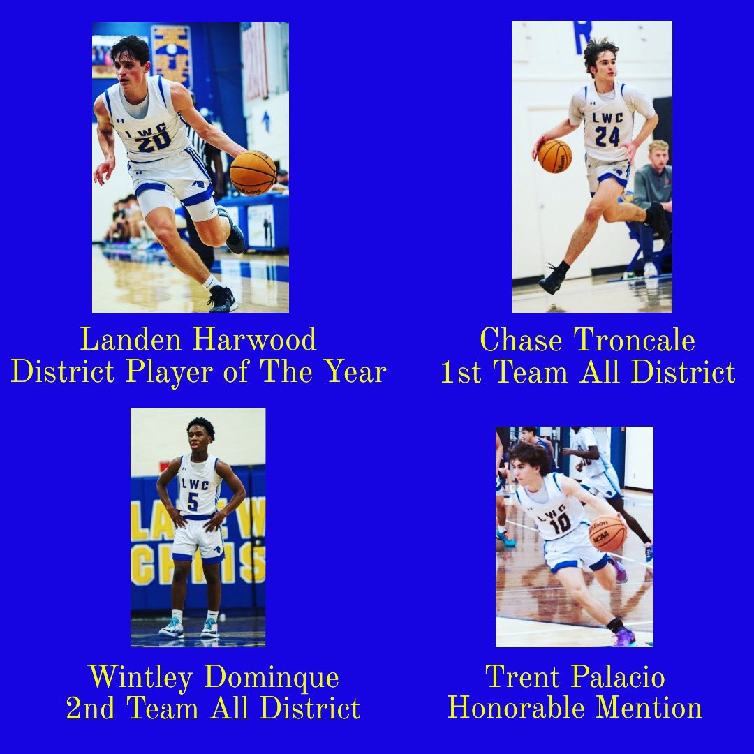Congrats to four of our guys receiving district 14-2A honors.