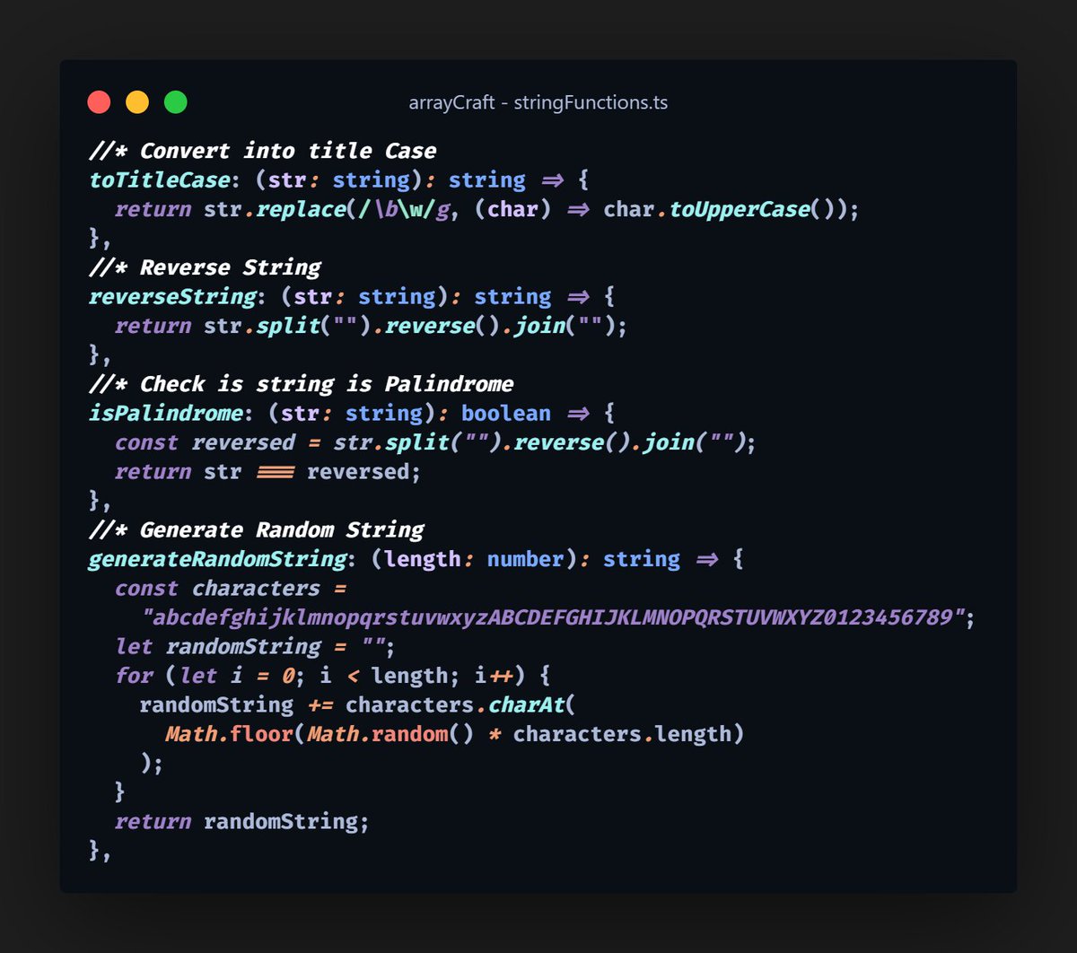 AkshandraSingh7's tweet image. Ever dream of crafting perfect strings and arrays? arrayCraft is coming to make your TypeScript dreams a reality!
#comingsoon
#devproblemsolved
#npmpackage