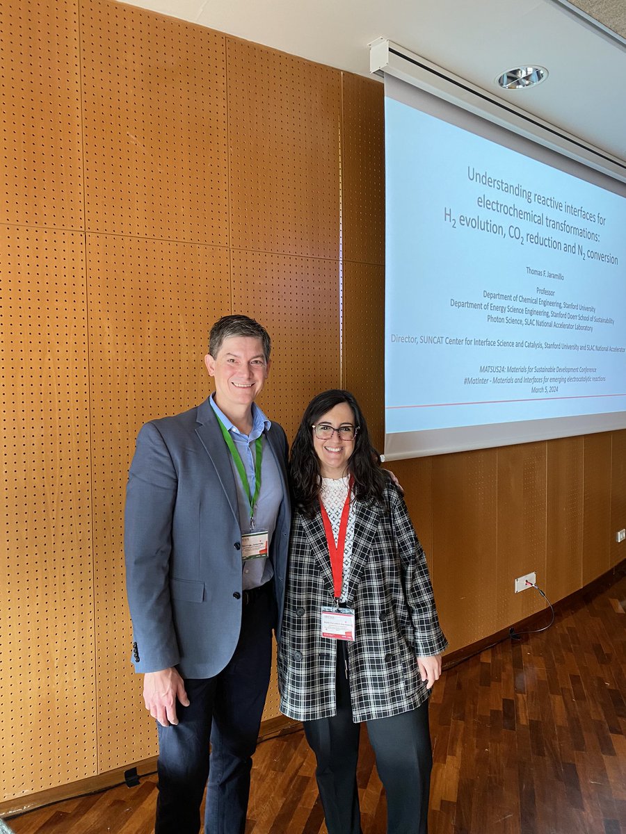 MariaEscEsc's tweet photo. Good memories from #MATSUS24 @nanoGe_Conf in Barcelona! About to introduce Tom Jaramillo @jaramillogroup @StanfordEng, who opened the 2nd day #MatInter with an inspiring talk on #electrochemical #interfaces for #greenhydrogen production as well as CO2 & N2 conversion⚡️ #TeamCAPeX https://t.co/Yl0twDalbR