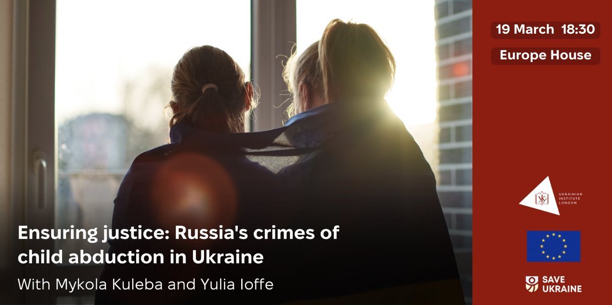 OKhromeychuk's tweet photo. Join us for this important discussion addressing the abduction and forcible deportation of Ukrainian children, and our collective efforts to secure justice for the victims of Russian war crimes. @MykolaKuleba in conversation with @yuliaioffe.  Free: https://t.co/32PV4B2gsP https://t.co/HMhxcB0DfK