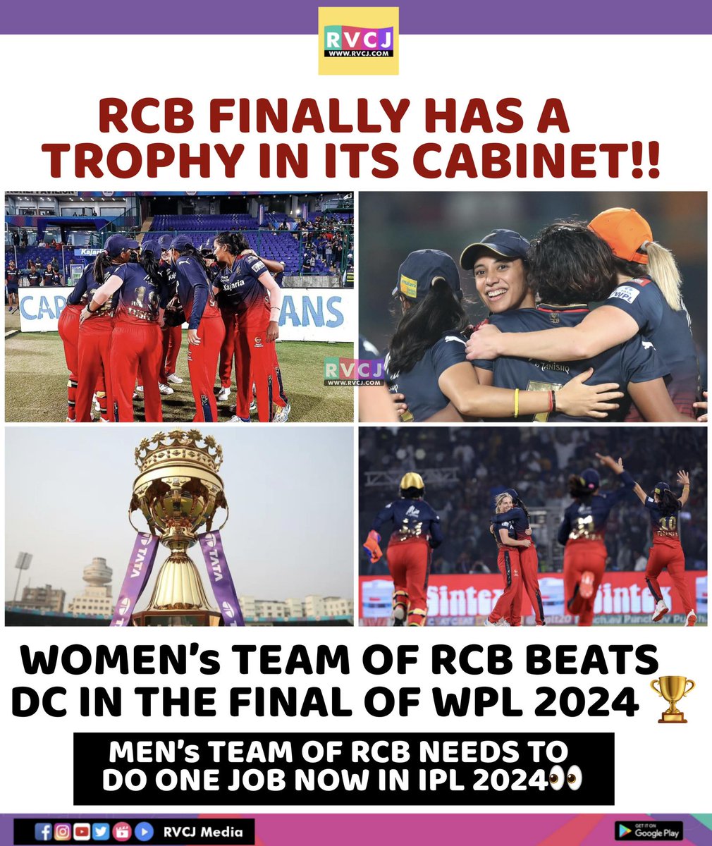 Congratulations! RCB Women!🏆🔥♥️