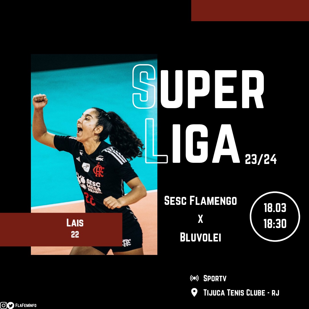 FlaFemInfo's tweet photo. HOJE É DIA DE SESC FLAMENGO! 🟥⬛️
Após a nossa última vitória e confirmação da liderança da SL, nossas meninas voltam ao RJ, ao nosso TTC, em busca de finalizar bem a 1° fase
Pra cima delas ❤️🖤💙
📷 Eliezer Esporte/Praia Clube
• #GoFlamengo
• #SescRJFlamengo https://t.co/PdIpPfrMFN