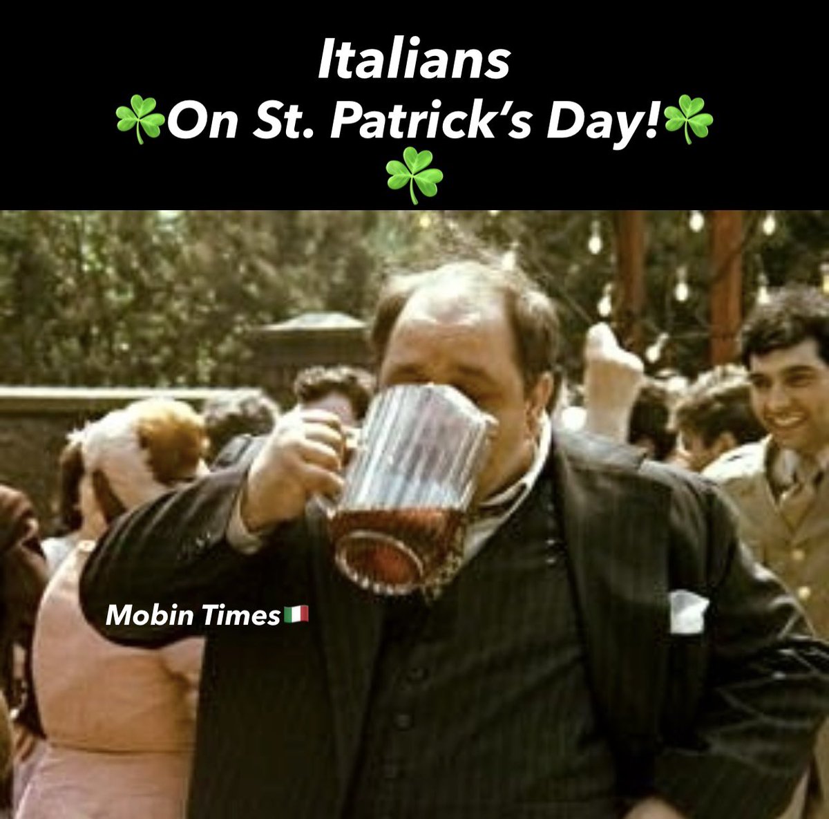 Bottoms up!☘️🇮🇪🍺🥃🇮🇹🍷 #MobinTimes
#StayMobin #MT #Mobin #SaintPatricksDay #StPattysDay #Drink #StPatricksDay #Drunk #Mob #Mafia #Gangster #Wiseguys #OC #Omerta #Italian #Irish #MobinTimesOriginal #TheGodfather #Clemenza #Like #Share #Follow #Comment #Tag #Repost #Retweet