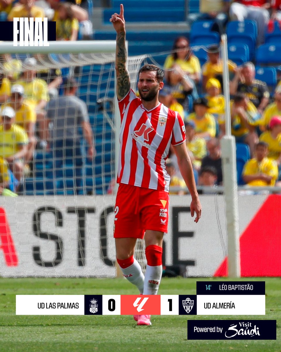 FINAL #LasPalmasAlmería 0-1

❤ ¡El @U_D_Almeria consigue la victoria en el Estadio Gran Canaria!

#LALIGAEASPORTS 
#ResultsByVisitSaudi