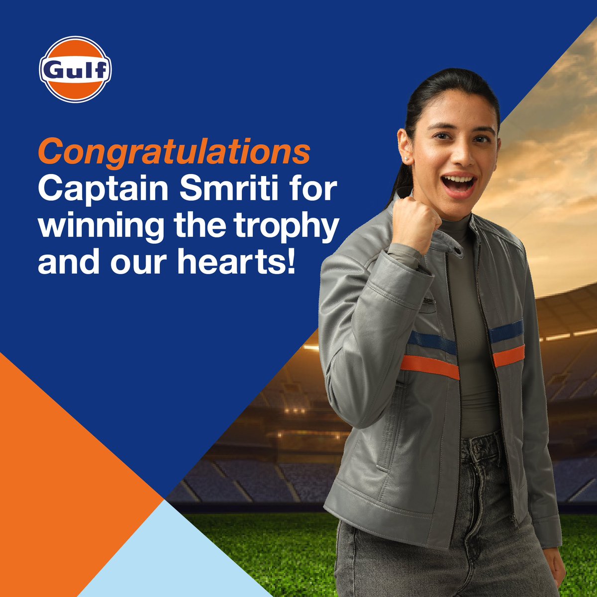 The team's dedication and persistence have borne fruit and we couldn’t be more elated. Congratulations Captain, in proving yet again that in togetherness lies the secret of being unstoppable! #TataWPL #DCvRCB #Final #SmritiMandhana #TogetherWeAreUnstoppable
