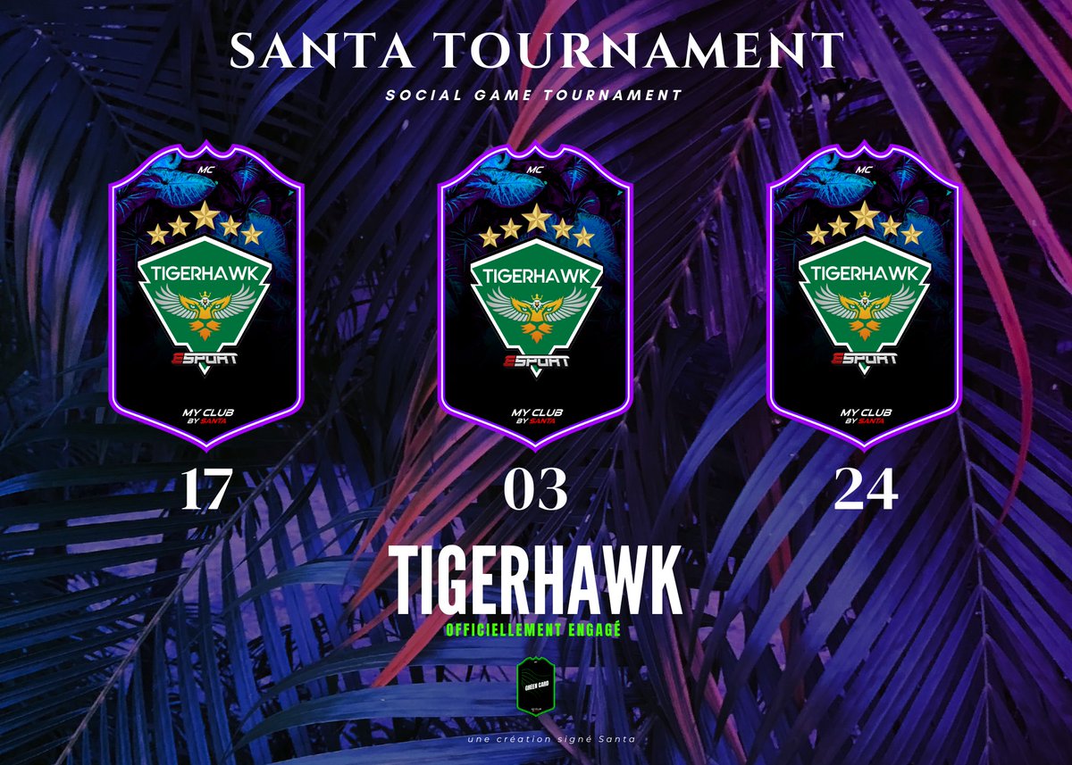 ⚽️ Team <a href="/TigerhawkEsport/">TIGERHAWK Esport</a>

TONIGHT in <a href="/SantaTournament/">𝑺𝑨𝑵𝑻𝑨 𝑻𝑶𝑼𝑹𝑵𝑨𝑴𝑬𝑵𝑻</a> 
Social Game Tournament