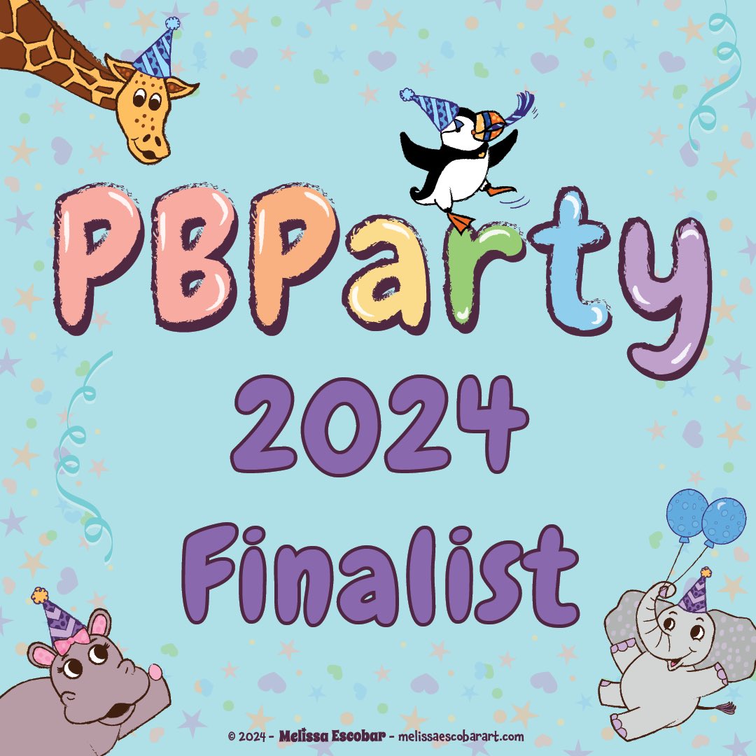 Still in shock. This AM I found out that I was chosen as a 2024 #PBParty Finalist!! Inspired by the selfless work of the judges & their fearless leader. Wow. Thank you.💫 @MindyAlyseWeiss @sylviaichen @GDavisBooks @ProfessorAixa @mar_illustrates @BrittanyPomales @Scarbrough_Art