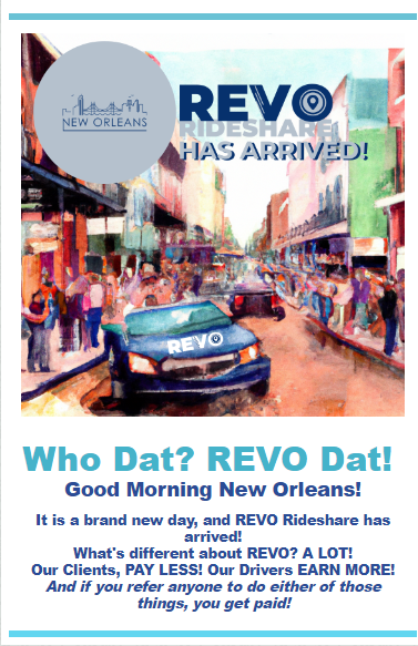 Miami now New Orleans! Coming to a city near you asap. Click the link below register as a rider or as a driver and a rider and share with all your friends and family! Ride, get paid to share, and or get paid to Drive!!
revoride.com/register.php?r…