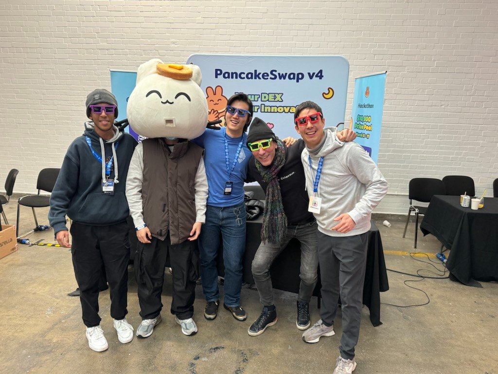 PancakeSwap's tweet photo. 🎉 Congratulations to the PancakeSwap v4 Hackathon winners at @ETHGlobal London!

🏆 Thank you to all the talented hackers and devs who showcased their creativity and innovation.

👉 Read more: https://t.co/fGvsF5EWfq

#PancakeSwapv4 #ETHGlobal https://t.co/cpwhrDNwQm
