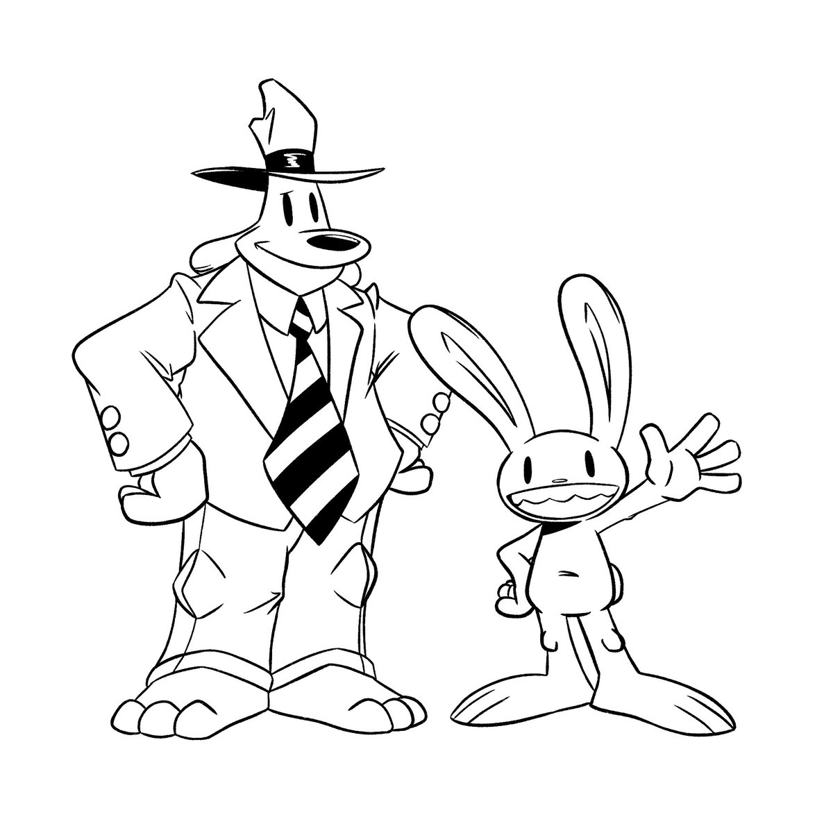 JayDefective's tweet photo. Another Sam &amp; Max doodle I haven’t drawn them in a while

#SamandMax #fanart https://t.co/IHHNSJOXU8