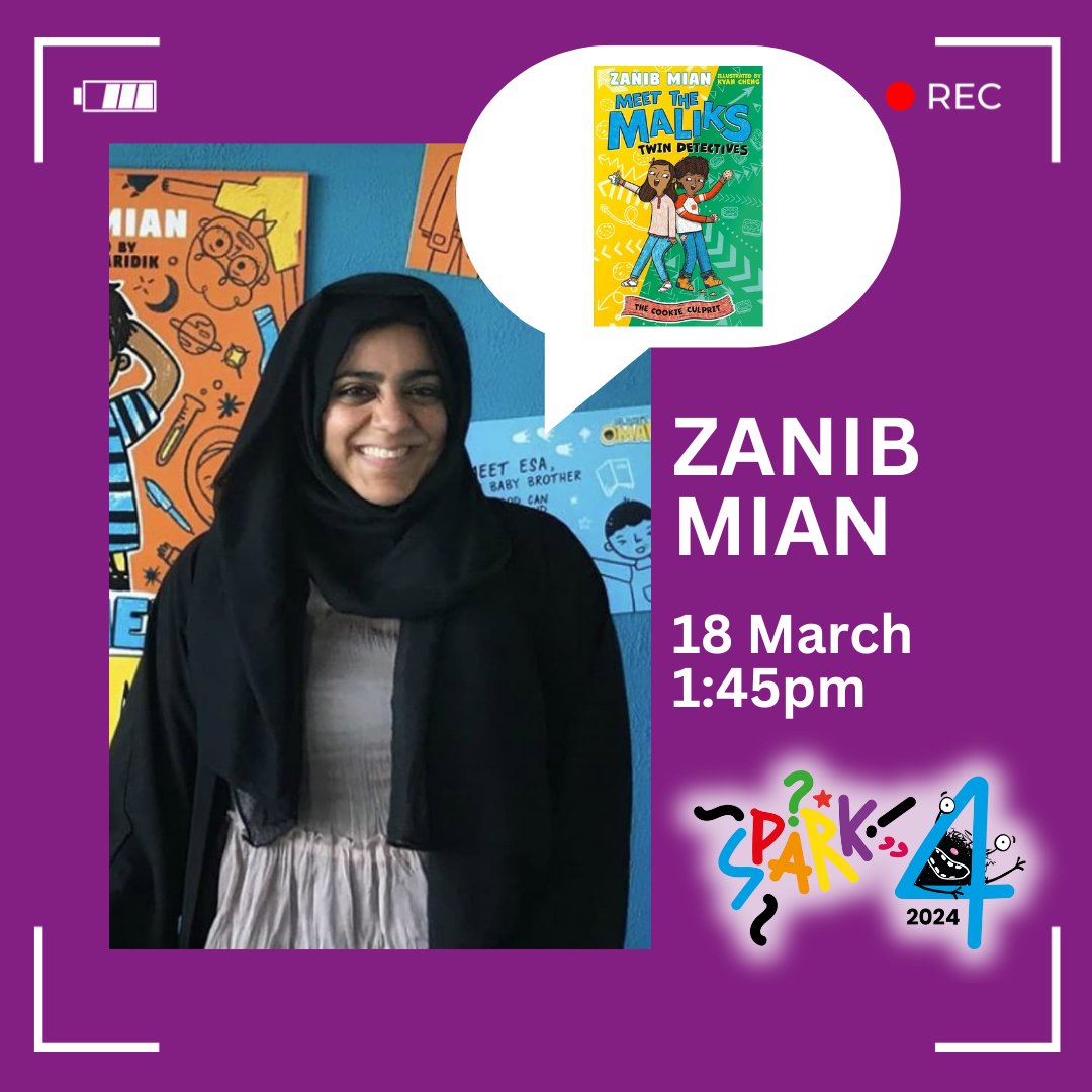 It's today! Join us at 1:45pm to meet @zanibmian author of 'Meet the Maliks' shortlisted in our 7+ fiction category @HachetteBooks @Barnes_Primary