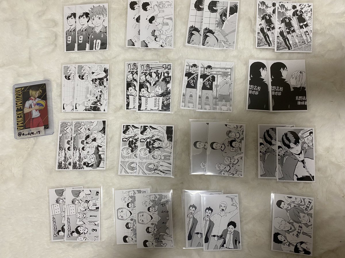 a_aya_17's tweet photo. «交換» ハイキ���ー クロニクル フォトカ

«譲» ⇒写真のもの 

«求»⇒孤爪＞黒尾＞
               7枚目画像の物＞買取

◎纏めての方優先

◎初回の方はツイフィ、一読お願    
    いします🙇‍♂️

◎お気軽にお声掛けください🌸

⤵︎コメント欄にて画像続きます https://t.co/uQ9kjsAwQi