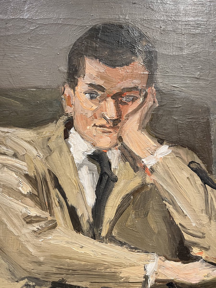 A pleasant surprise to stumble on Fairfield Porter’s “John Ashbery (Argyle Socks)” (1952) at the National Portrait Gallery in DC