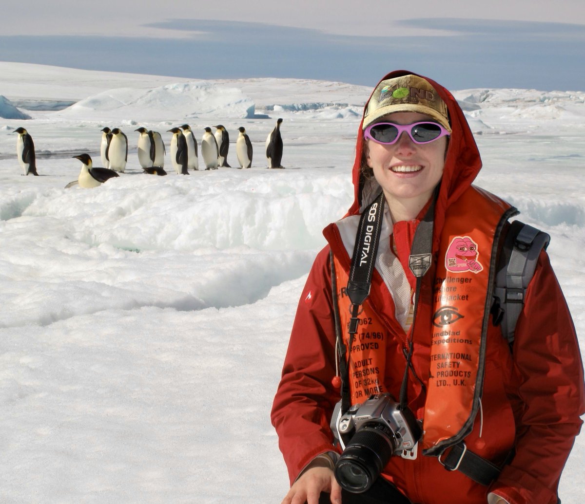 GM $PORK 🐷from Antarctica 🇦🇶 A Huge shoutout to <a href="/matthewrcohn/">cohnhead💎</a> for getting the <a href="/Pond0x/">Pond0x</a> swag all the way down here 👏👏 I love the camo hat and shirt 🫶🫵 <a href="/Pauly0x/">PAULY</a>