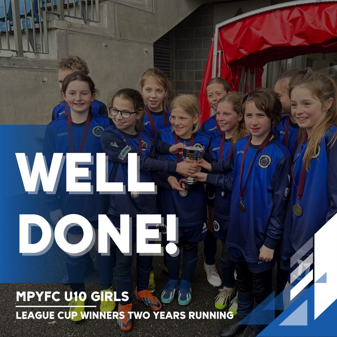 🔹MPYFC U10 Girls Win the League Cup🔹 __   We’d like to say a huge congratulations to our U10 Girls who won the league cup final again today. This is their second year as winners🏆 __ Double tap to show your support! Well done Girls💙