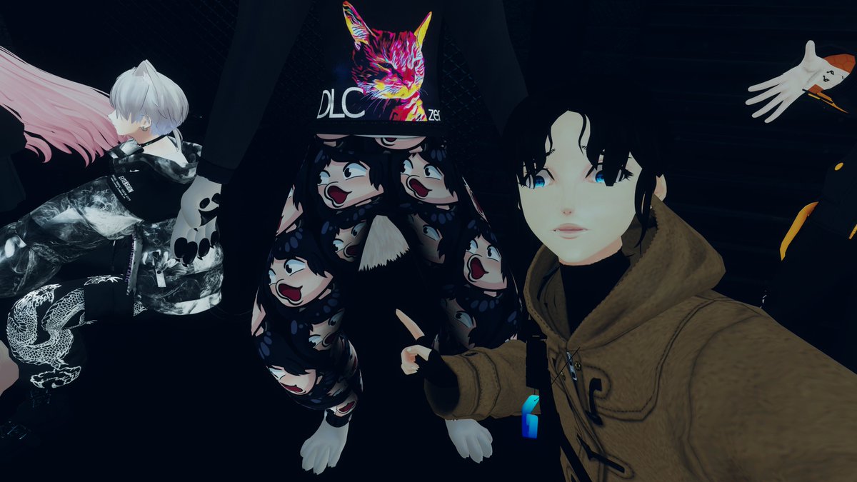 DLC_zer's tweet photo. Just got my order from https://t.co/Q2aZiPAEzs and had to put the pogger joggers in game too. When will the official Naku body pillow drop though? Shout out to the artist @CosmicCosma for the pog face emote too! https://t.co/nF8FbZqHAM