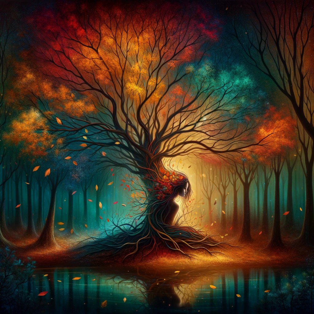 Autumn Whispers of Fusion q
#art #artist #artwork #drawing #painting #artlover #ArtLovers #SurrealArt  #FantasyArt #NatureArt #AutumnVibes #ArtisticExpression #Dreamscape
