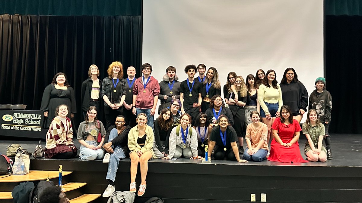 JFBHSRebels's tweet image. Big congrats to Mr. Taylor Smith &amp;amp; our Rebel Theater students! Little Shop placed 3rd in Musical Theatre, Kylie Stone won 3rd, &amp;amp; Jaelyn Talley took 1st at the SC Speech &amp;amp; Theatre Association competition! 🎭🏆 Well done, everyone! #WeAreD5