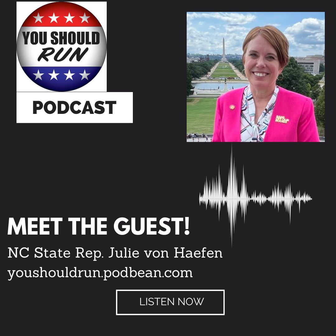 If it's Sunday, it time to Meet the Guest! Listen as North Carolina State Rep. Julie von Haefen talks about education, abortion rights, and the importance of the 2024 election in North Carolina. 

youshouldrun.podbean.com/e/north-caroli…