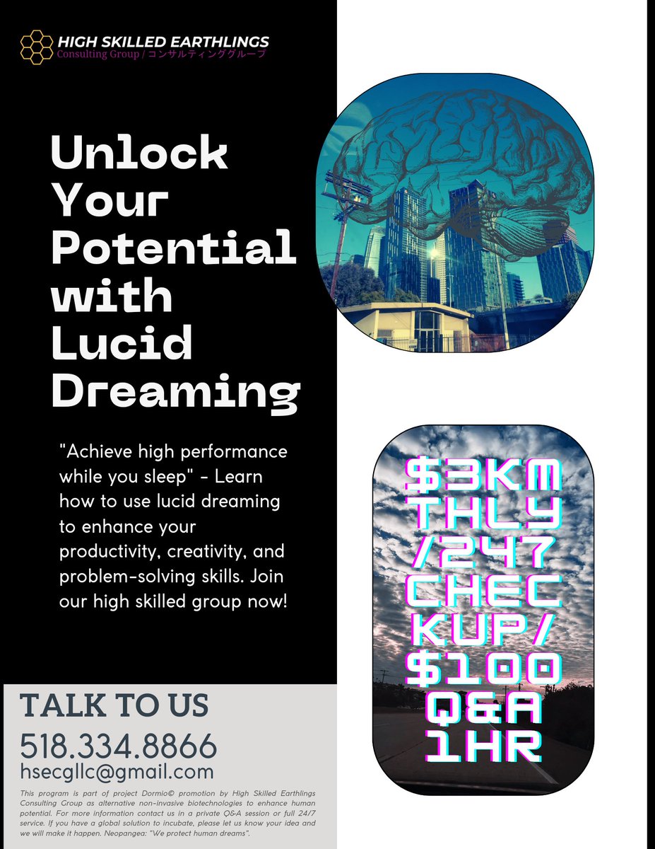 Take your #LucidDreaming abilities to the next level. with @HighSkilledEart
