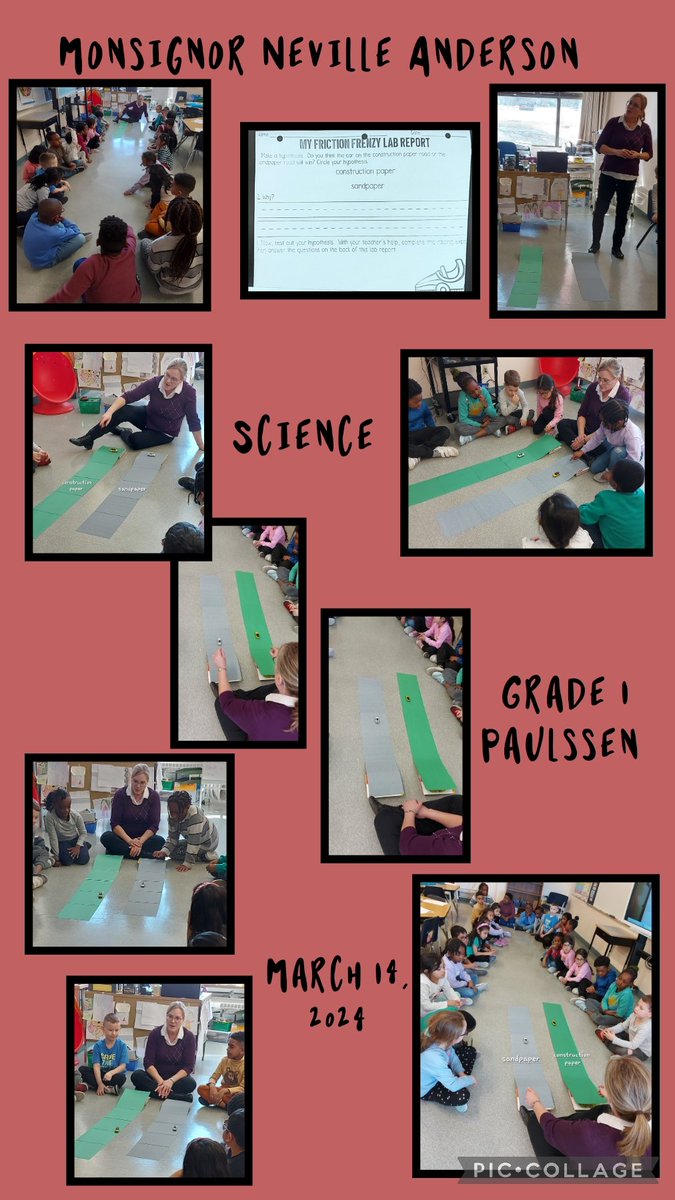 In Science, Grade 1 Paulssen tested cars on 2 kinds of road materials. Does friction make a difference? #Grade1Science @CCSD_edu