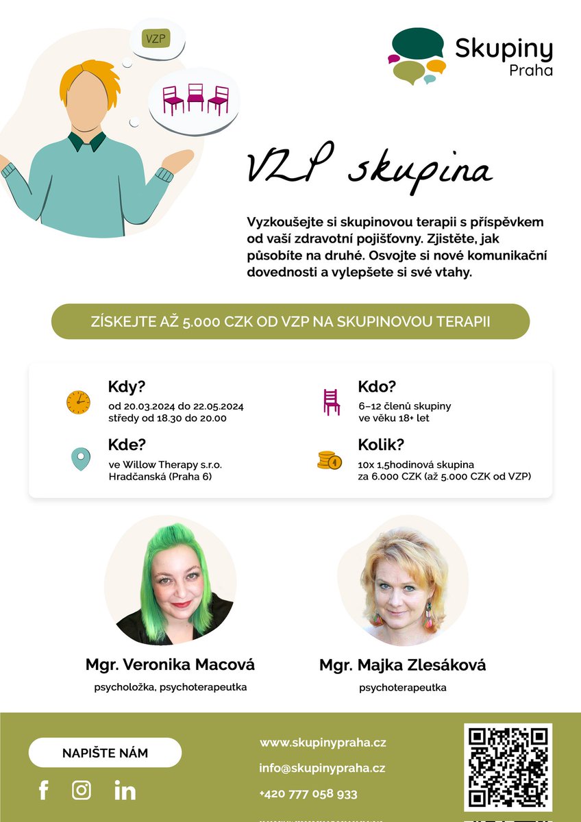 willowtherapycz's tweet photo. Poslední z nově otvíraných skupin ve Skupiny Praha.
Osobní setkání. Možnost čerpat VZP příspěvek.
#terapie #skupinovaterapie https://t.co/FGMVtnbAat