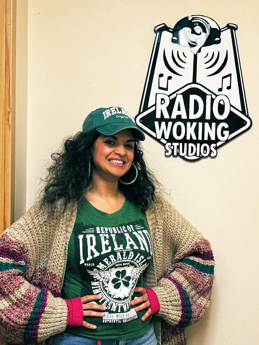 During and after! Phew! First @RadioWoking show done! I’m exhausted! 😅 Hoping for a technically smoother one next week!  @lukemcnamara2_ makes it look a darn sight easier than it is!! #musicals #radiopresenter #radiodj #radioshow #soundtrack #songsfromscreen #StPatricksDay