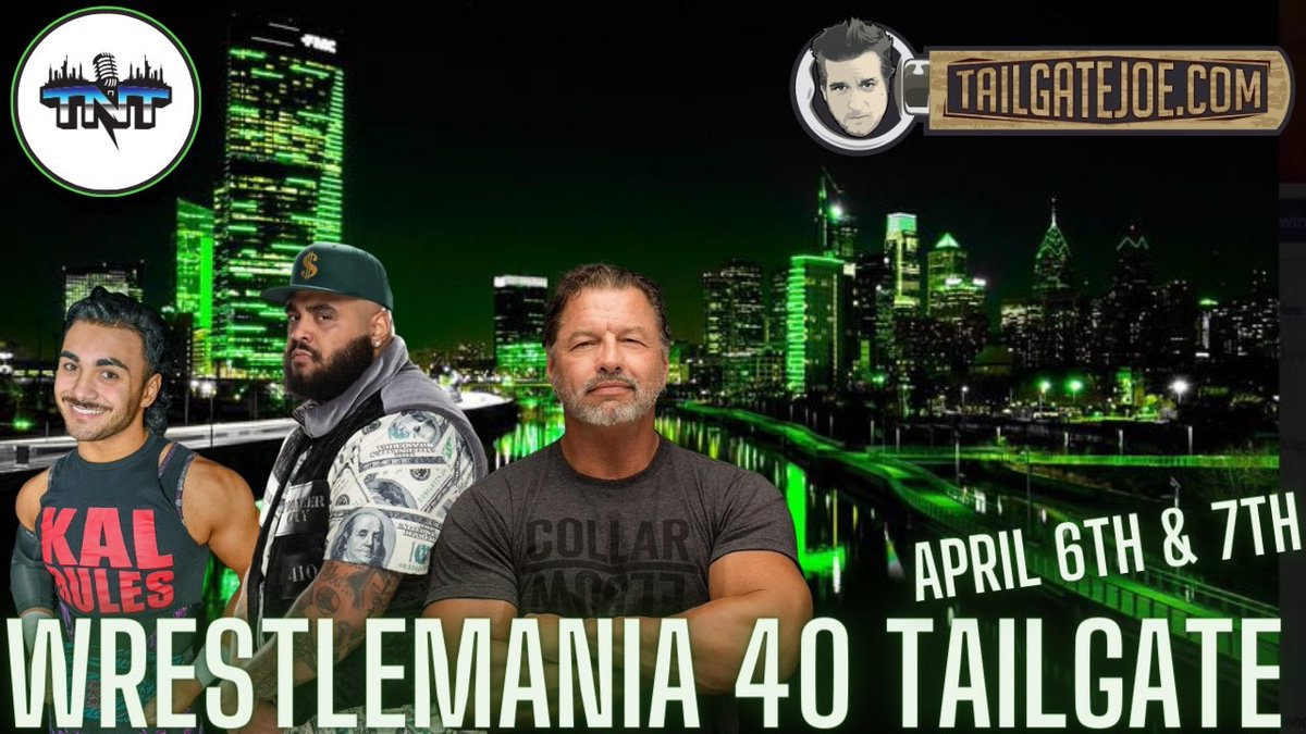 Saturday - Philadelphia. Get ready for a Fanny Pack Party. @tailgatejoe and @AndrewBaydala Tailgate Party before #WrestleMania. TailgateJoe.com for more information