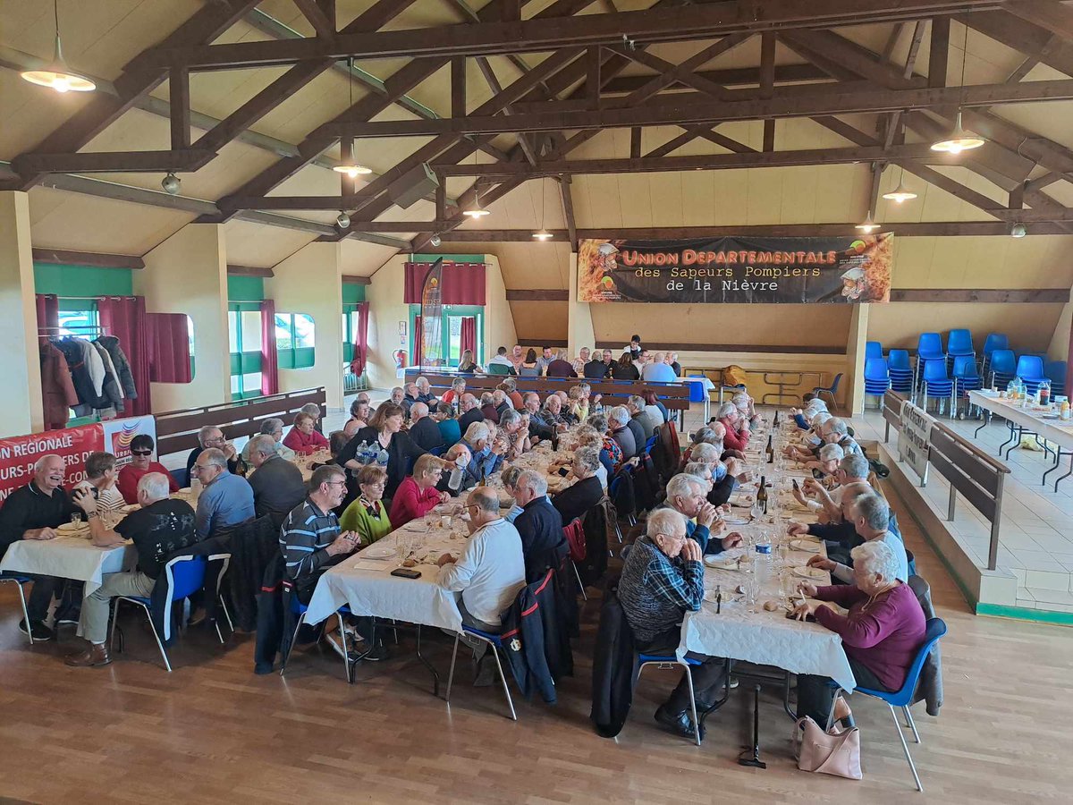 Assemblée générale ce jour de la section des anciens 🚒🧑‍🚒 de l' @UDSP58 . Un très bon moment de convivialité et d'échange autour d'un excellent repas. Le PCA Michel Mulot et le DDSIS des @SDIS58 le colonel HC @OlivierPeycru accompagnaient notre PUD @MickaelMaunoir .