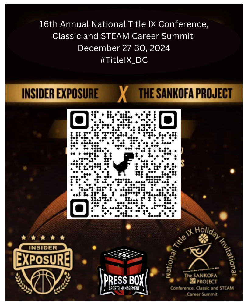 Interested in your HS or MS GBB team participating in ⁦@TitleIX_DC⁩? Use the QR Code below to let us know!