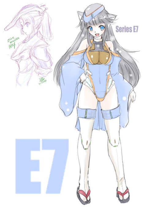 うちのE7系さん。
かわええやろ?(*'ω'*)(左上はALFA-X) 