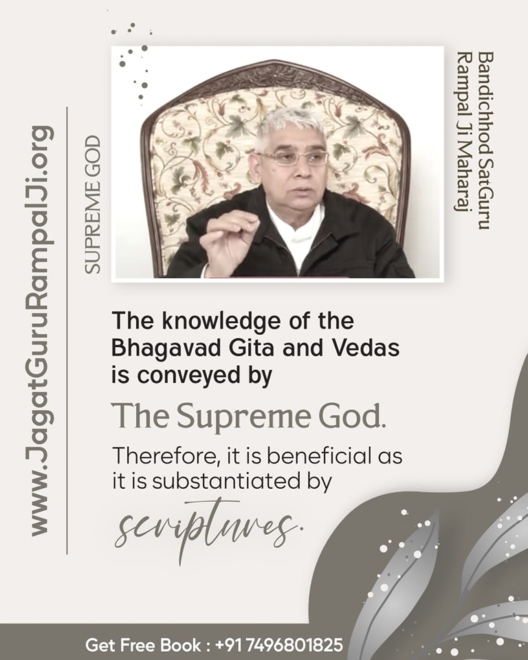 RampalJiGod's tweet photo. #GodnightSunday
SUPREME 
GOD
The knowledge of the Bhagavad Gita and Vedas is conveyed by
The Supreme God.
Therefore, it is beneficial as
it is substantiated by scriptuves.
@SaintRampalJiM 
Visit Saint Rampal Ji Maharaj YouTube Channel for More Information
#sundayvibes https://t.co/Gb49NncGfy