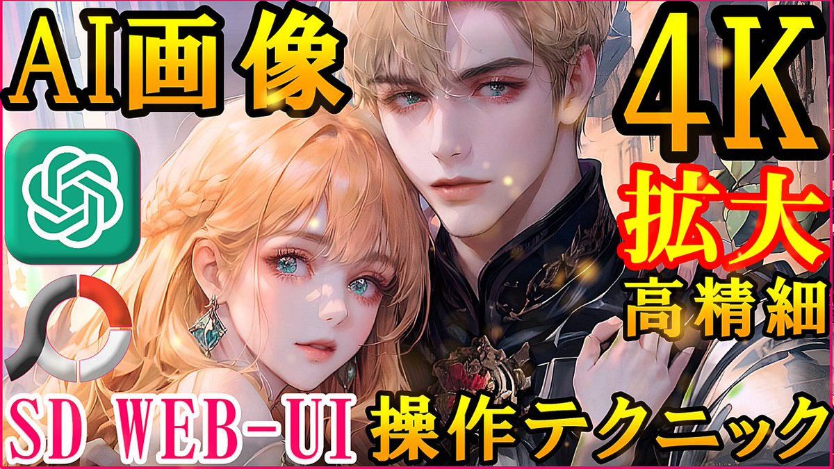 Aine_Nowizard's tweet photo. 新着NEW！AI活用【ChatGPT🤖・Stable Diffusion🎨・画像編集ソフト🖼️】アップスケールの操作テクニック‼
YouTubeより
➡ https://t.co/TpVNxLUeS7
💡ChatGPT、Stable Diffusion、画像＆動画編集ソフト等を使いこなしデジタルスキルを向上
#ChatGPT #StableDiffusion #AI画像生成 #画像編集 #upscaler https://t.co/Ru91GH04ap