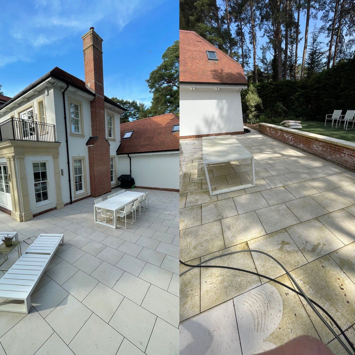 bluecloverclean's tweet photo. A Brilliant Clean up by the Team for Harry and Sandra Redknapp . 

#exteriorcleaning #pressurewashing #windowcleaning #sandbanks #bournemouth #poole #southampton #portsmouth https://t.co/EgwCdNN2XT