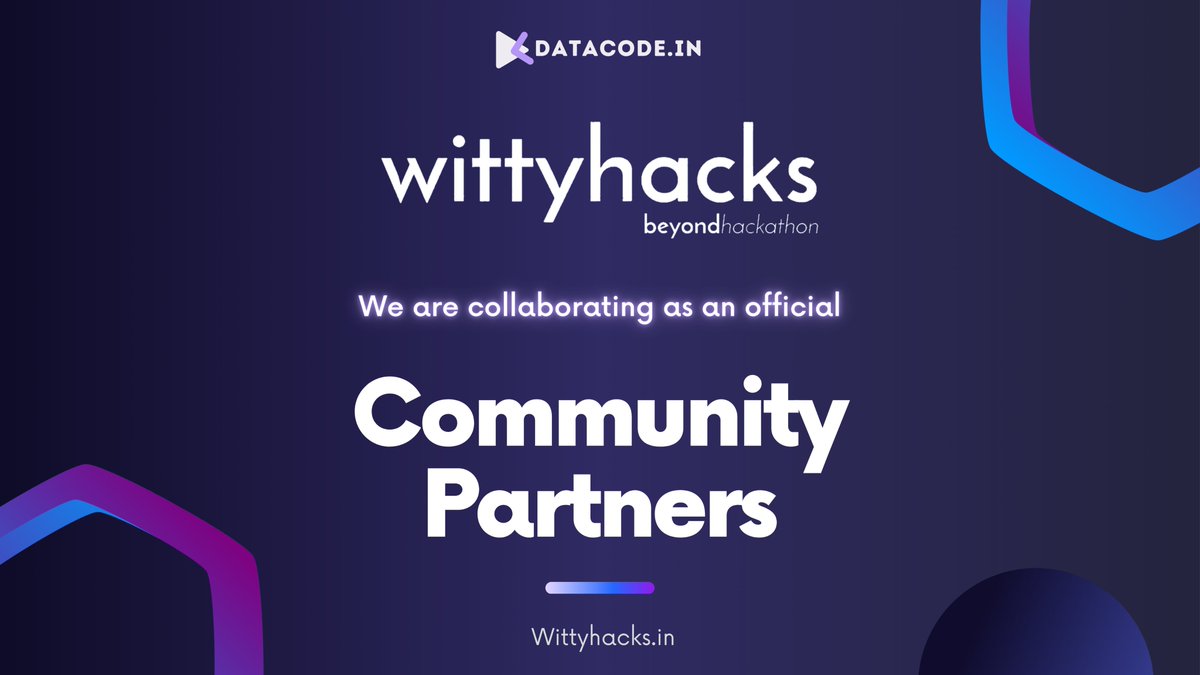 ecell_scsit's tweet photo. Hey all,
Excited to share that we're collaborating with @wittyhacks and @datacode_in as an "Official Community Partner" to contribute to uplifting the Hackathon culture!🚀
We look forward to helping build an inclusive &amp; diverse space!🌟 Register at: https://t.co/Ajr8xQfpzL https://t.co/MCHU5FJiQG