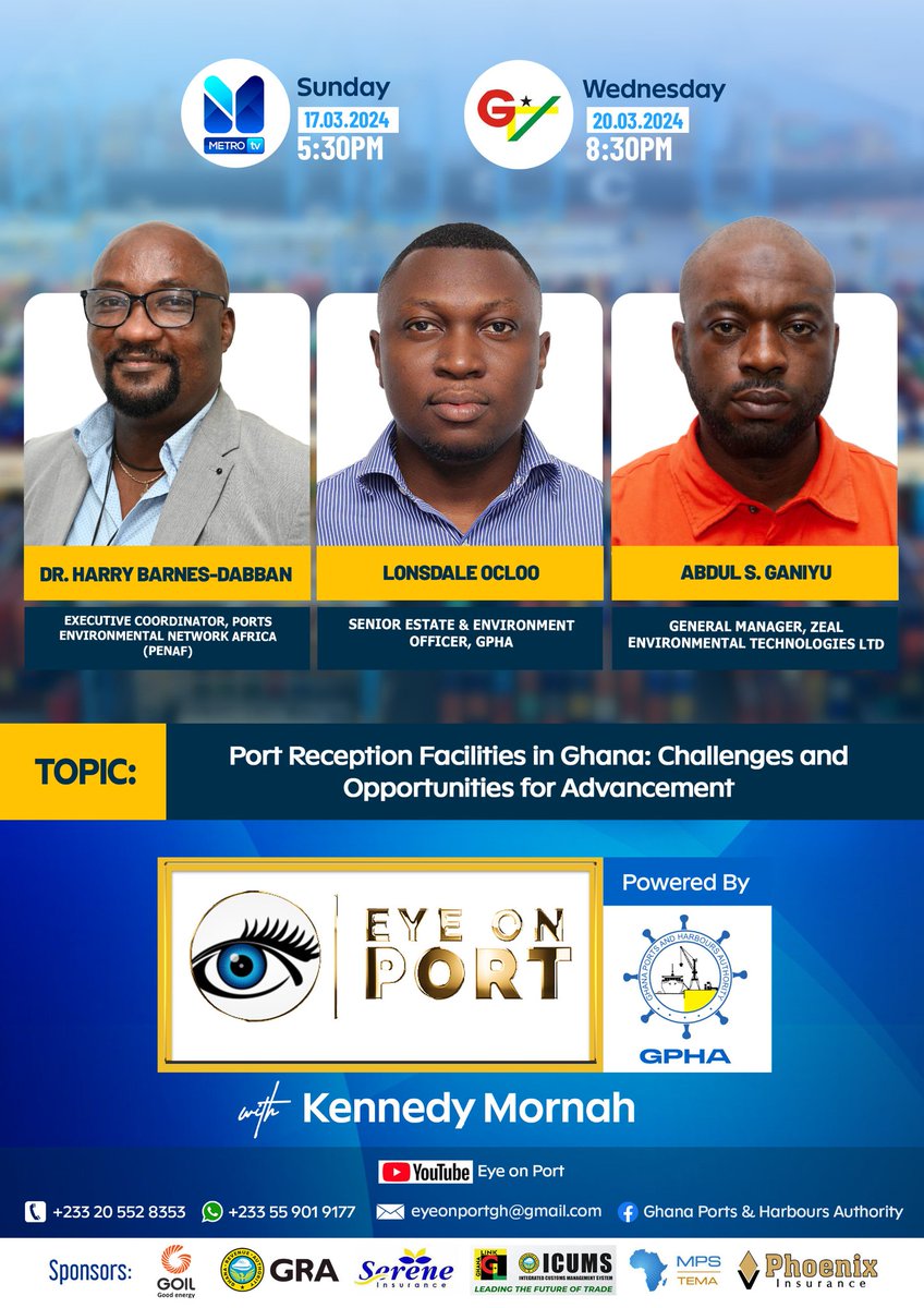 cophyharry's tweet photo. Join us this evening on Metro TV's 'Eye on Port' discussion https://t.co/ZQr94Ulhuh