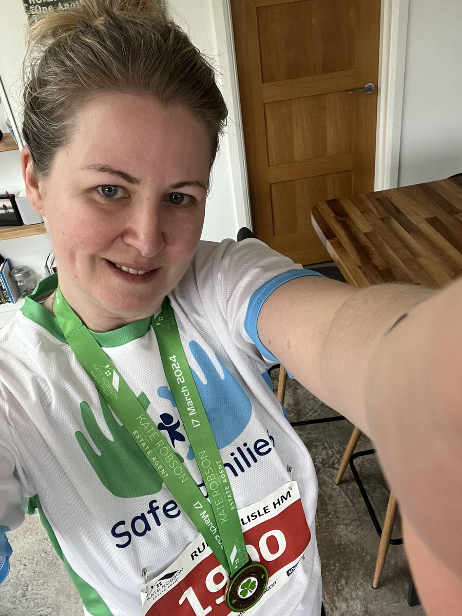 mrshitch2's tweet photo. Ran the Carlisle Half in my @SafeFamiliesUK top today! Bring on the Great North Run! Sponsor me here:
https://t.co/fLZmZXBDwn https://t.co/97xN3mkERA