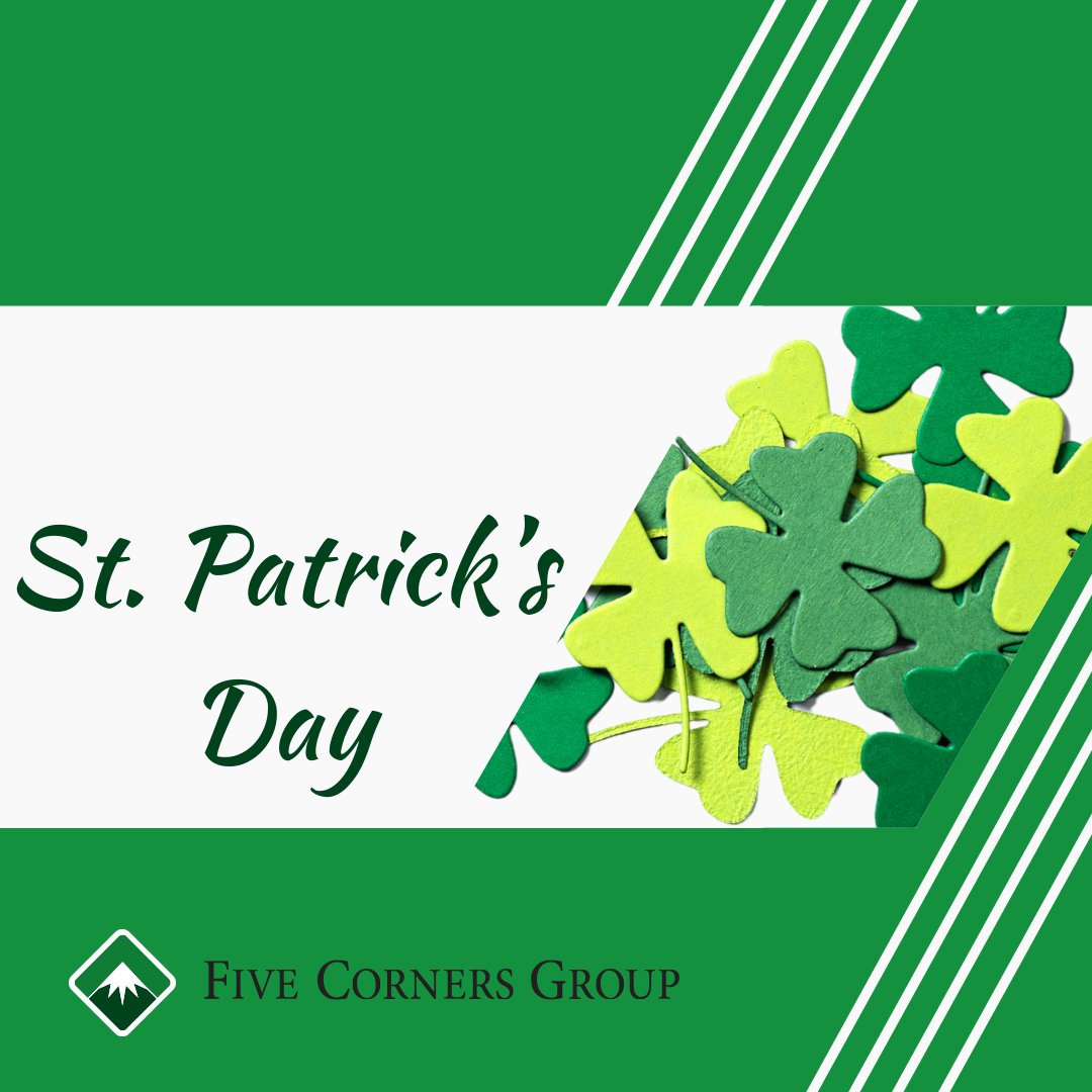 Happy St. Patrick's Day from all of us at Five Corners Group! #StPatricksDay #IrishSpirit #LuckoftheIrish