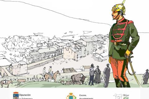 Bejar_68's tweet photo. En el #DiaDelComic os animamos a echarle un vistazo a "Ferias de Sangre", la novela gráfica de Órcar Rivadeneira que tiene como marco los sucesos revolucionarios de 1868 en Béjar, editado por @dipusalamanca en colaboración con el @aytobejar y Béjar 68. https://t.co/7bv9dCKVJA