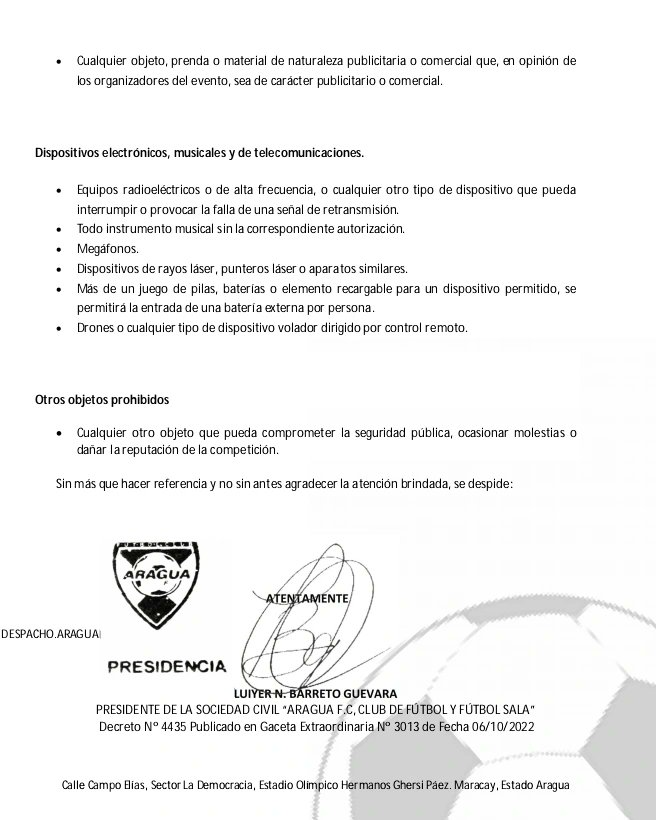AraguaFC's tweet photo. 𝗔𝘁𝗲𝗻𝗰𝗶ó𝗻 🧐 

▶️ Desliza y conoce las 𝐍𝐎𝐑𝐌𝐀𝐒 𝐏𝐀𝐑𝐀 𝐄𝐍𝐓𝐑𝐀𝐑 𝐀𝐋 𝐄𝐒𝐓𝐀𝐃𝐈𝐎 🏟️

"𝙴𝚕 ú𝚗𝚒𝚌𝚘 𝙰𝚞𝚛𝚒𝚛𝚛𝚘𝚓𝚘 𝚍𝚎 𝚅𝚎𝚗𝚎𝚣𝚞𝚎𝚕𝚊" 🟡🔴 

#HEMOSVUELTO https://t.co/Qas3GlOQQG