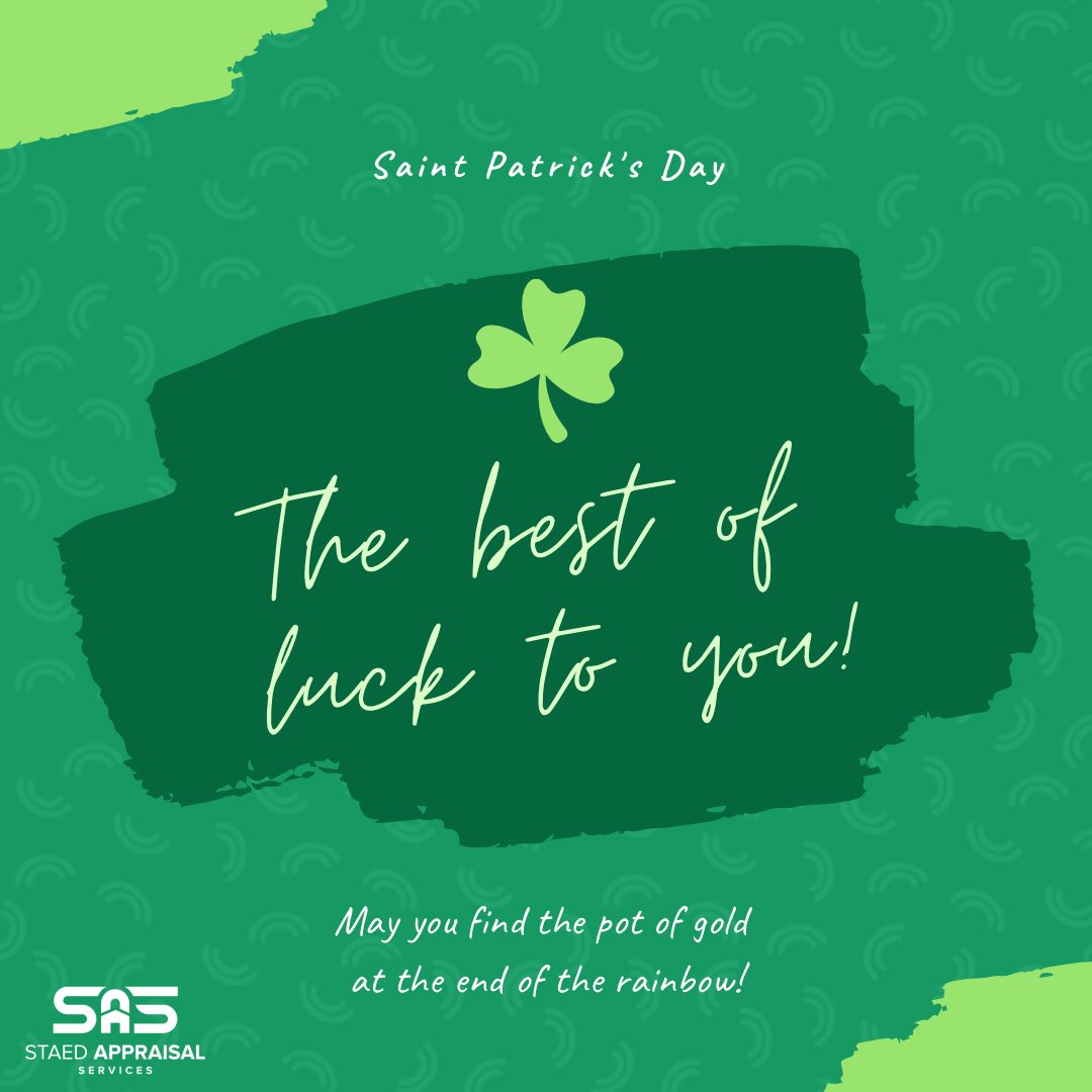 StaedAppraisal's tweet photo. Happy St. Patrick’s Day! https://t.co/KzYmMgPRwz