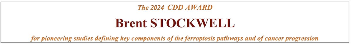 I’m honored to receive the 2024 CDD Award from CDD Press / SpringerNature. When I began my career, I was so curious about cell death and inspired by this community. I’m delighted to be recognized for the work of my lab and collaborators! See you all at 2024 CDD/ECDO in Luxemburg!
