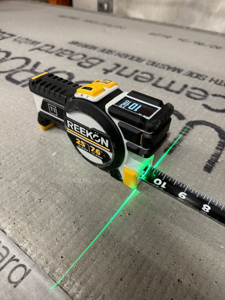 Ready to measure with the first professional grade digital tape measure