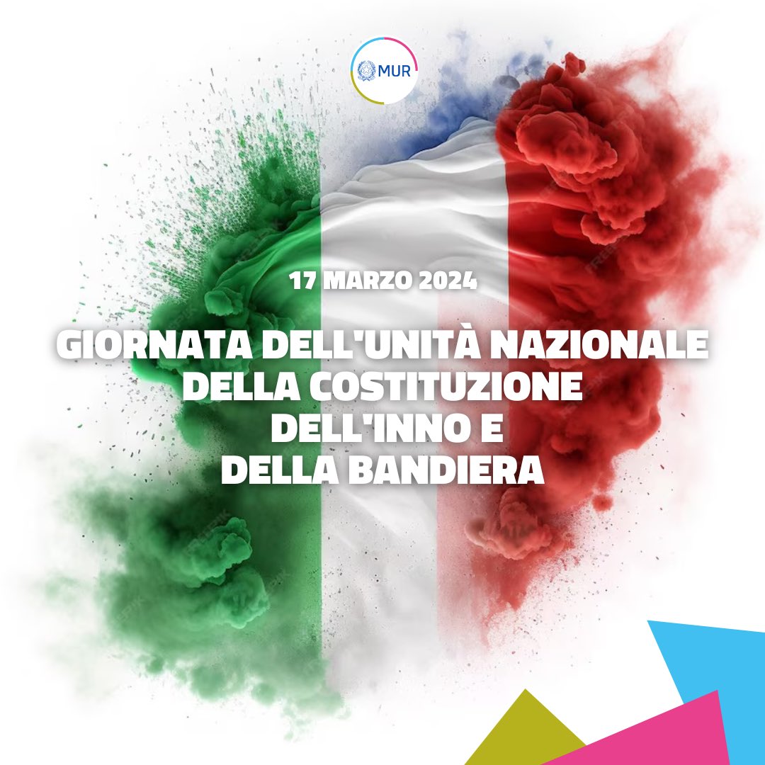 #17marzo Celebriamo la Giornata dell'Unità nazionale, della Costituzione, dell'inno e della bandiera 🇮🇹 Questa giornata è un'opportunità per ricordare i valori fondamentali dell'identità nazionale.