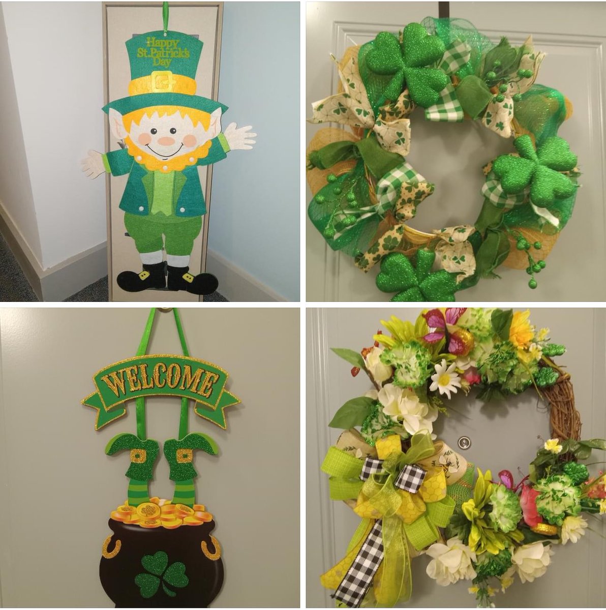 Front door decorations always bring a smile when your walking by.  Happy St. Patrick's Day everyone! 🍀

#stpatricksdaydecor #welcomefeeling #Neighborly #sovanastuart #55plusapartmenthomes #wonderfulresidents #alwaysunited