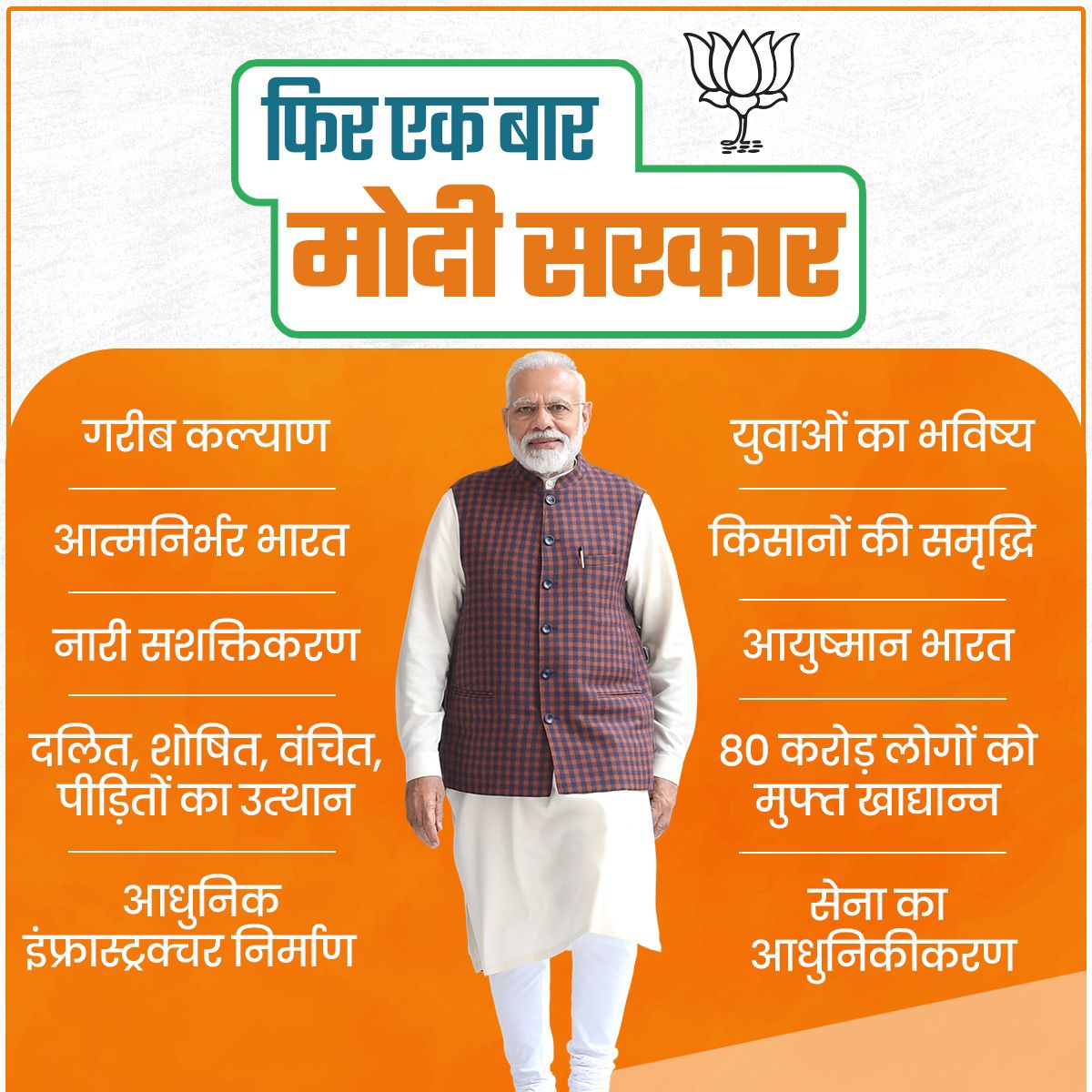 परिवार किसी नाम से नहीं होते,
जहां रिश्ते दिल से निभाएं जाते हैं वहां 140 करोड़ लोग भी परिवार बन जाते हैं।
#MainHoonModiKaParivarपूरी होती है, मोदी की गारंटी!* 

 *#PhirEkBaarModiSarkar*