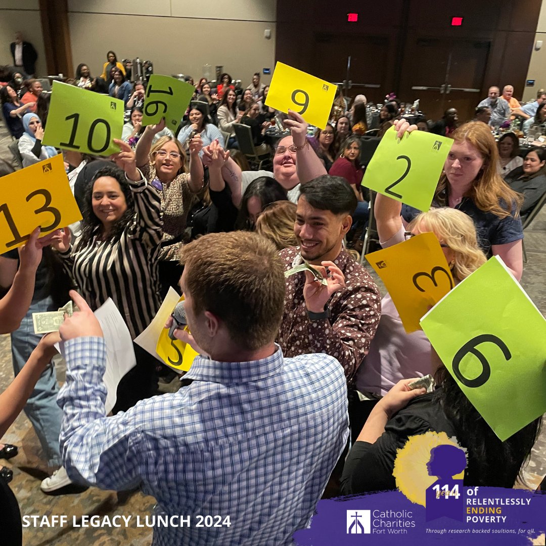 Catholic Charities Fort Worth is celebrating 114 years of dynamic service! That's 114 years of unwavering dedication to relentlessly ending poverty. We were thrilled to honor our incredible staff at this year's Legacy Lunch! #Thankyou #CelebratingLegacy